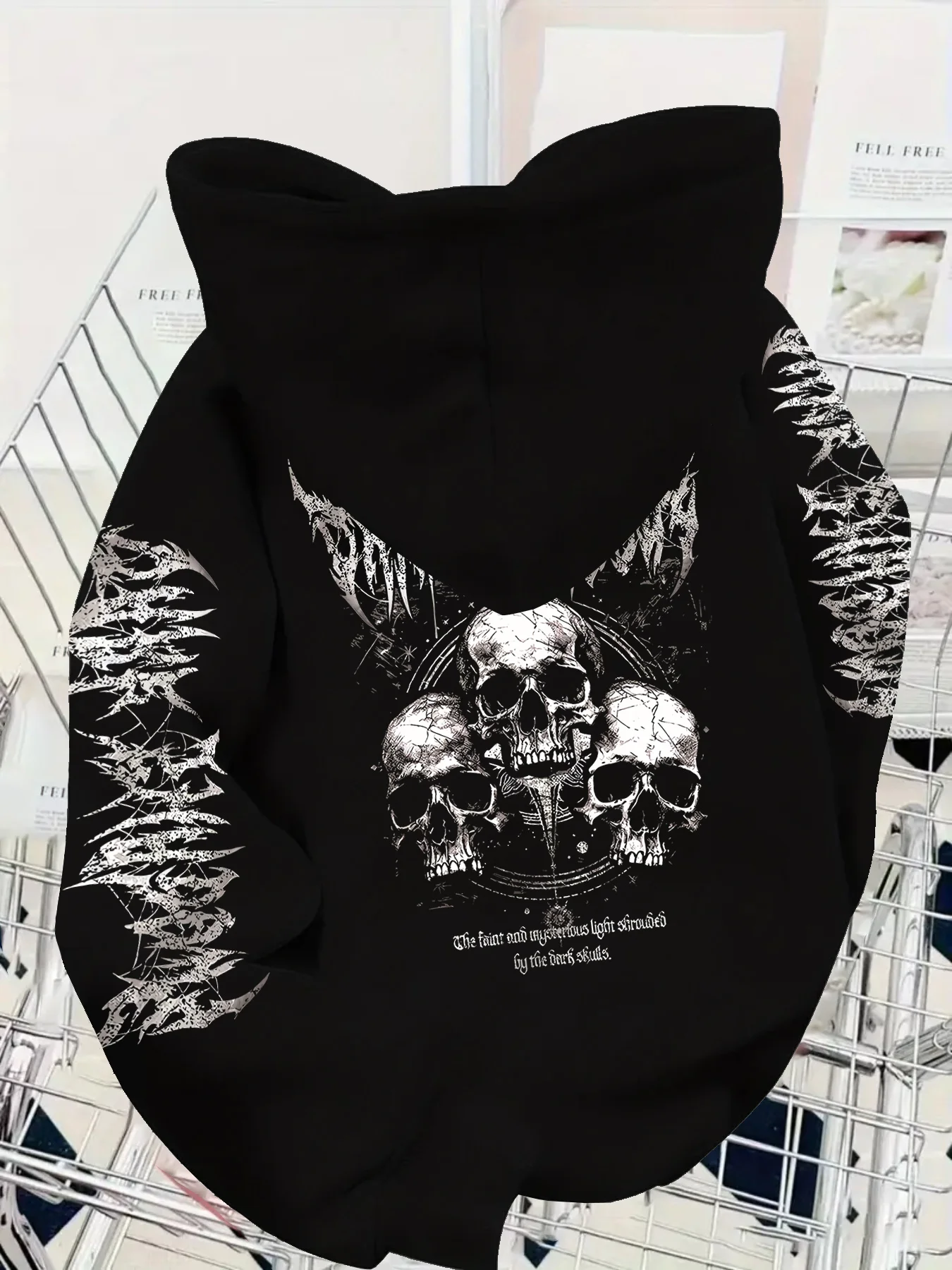 Halloween Fall/Winter New Dark Skull Print Hooded Sweatshirt for Men and WomenTrendy and UniquePrintCoupleSweatshirtMen's Hoodie