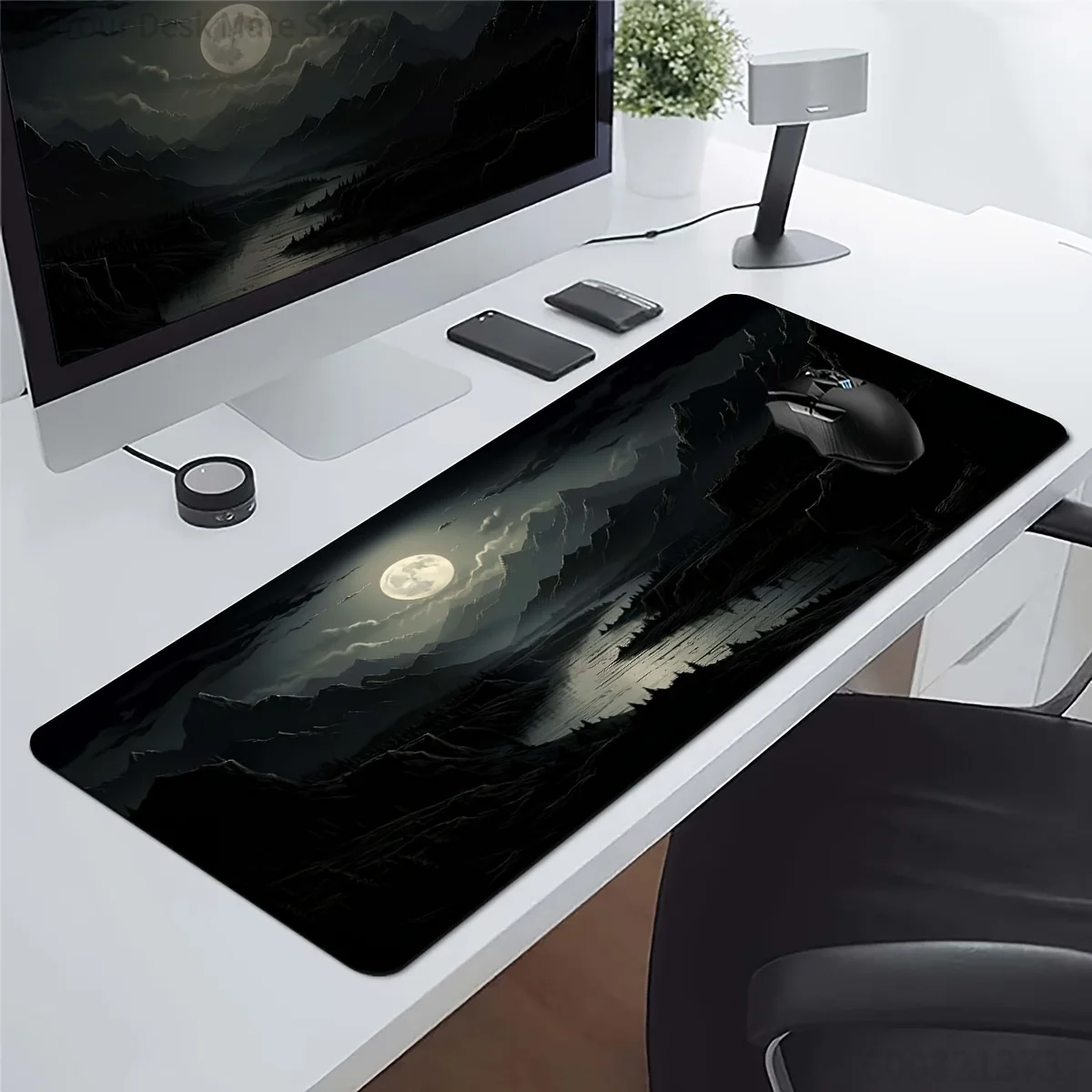 Cosmic Galaxy Space Large Desk Mat, Planet Cloud Nebula Mousepad,Non‑Slip Rubber Keyboard Pad for Gaming PC Office Desktop Decor