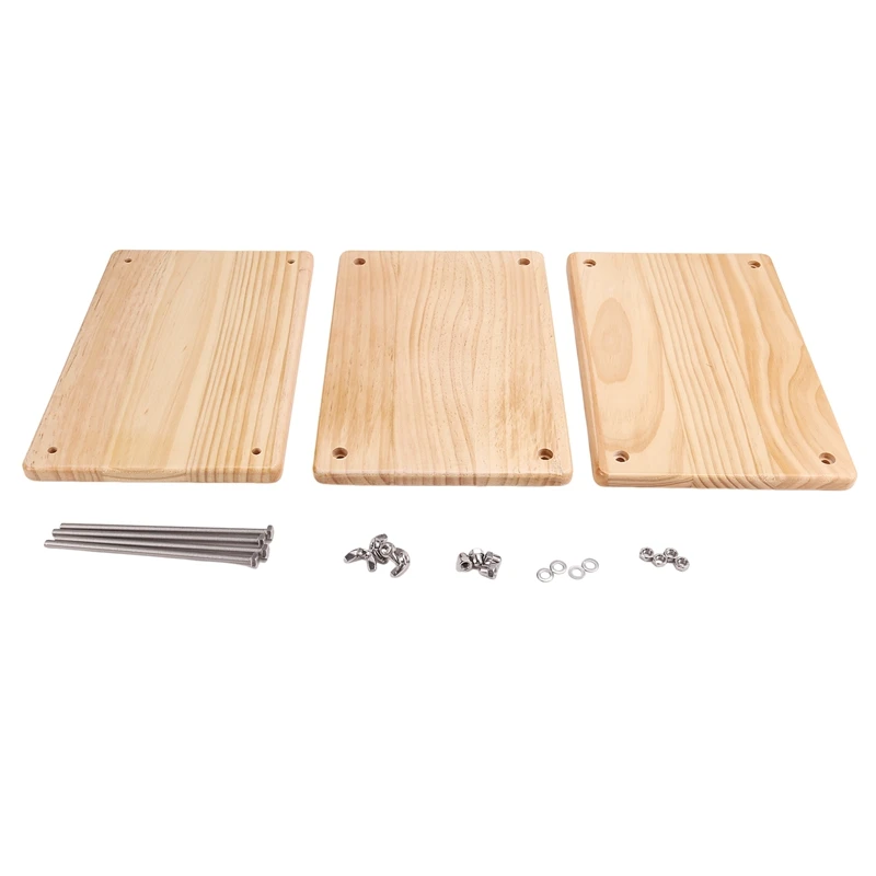 Wooden Book Binding Tool Multi-Purpose Book Book Clamp Home Ancient Book Repair Paper Clamp Three Layers-A73M