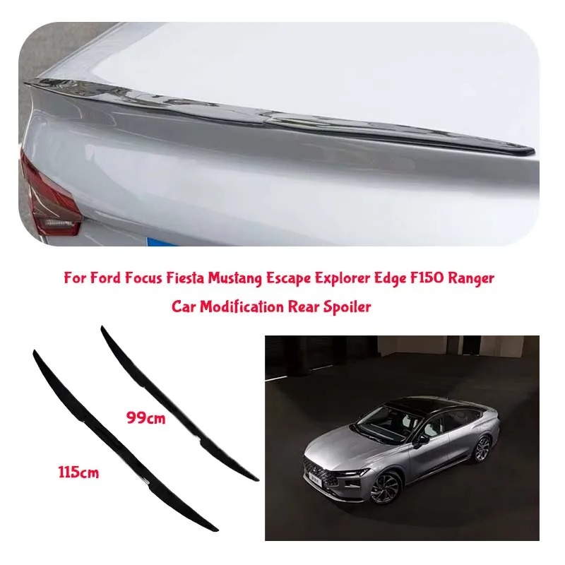 For Ford PVC Material Car Special Tail Wing Punch-Free Integrated Paste Auto Spoiler car wing
