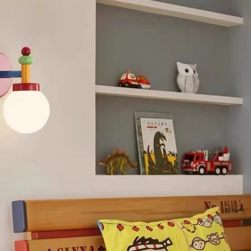 ممفيس مصابيح الحائط الملونة غرفة المعيشة حائط الخلفية الممر غرفة نوم الأطفال فندق الديكور الشمعدانات الداخلية الإنارة #2