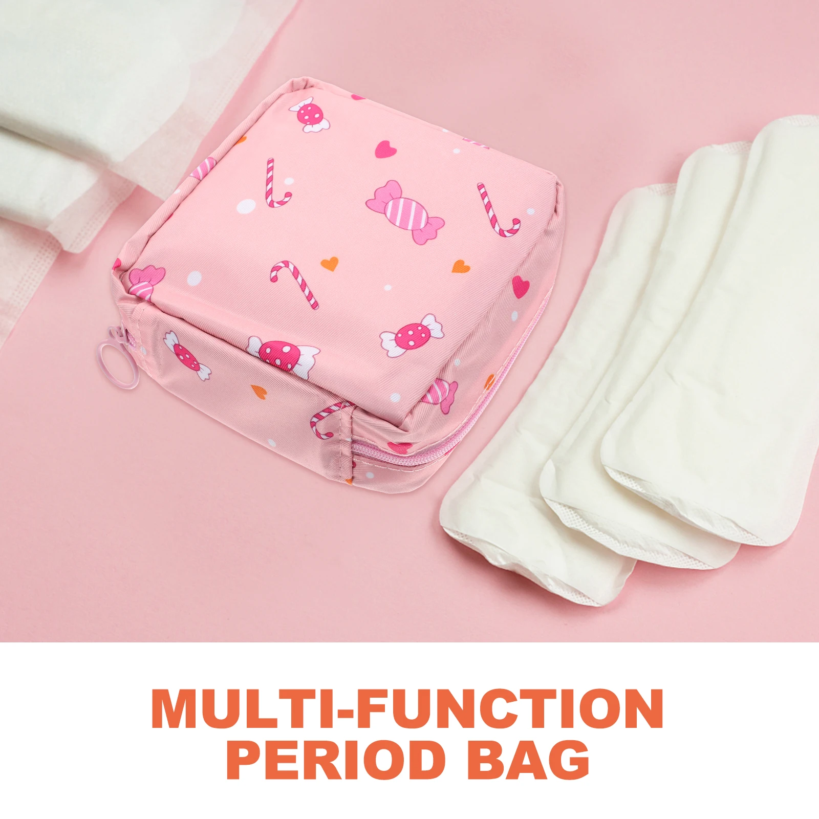 

Сумка для хранения гигиенических салфеток, компактный держатель для тампонов, многофункциональная портативная сумка для периода, многоразовый женский аксессуар для ежедневного использования