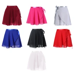Women Ballet Wrap Skirts Girls Wrap Dance Skirt Asymmetric Skirt