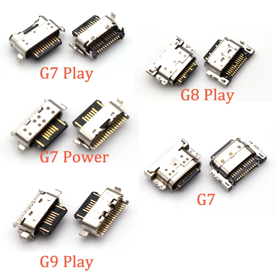 10pcs Micro USB Type C Jack Connector Data Charging Port Tail Plug For Motorola Moto G6 G7 Power G7 Play G8 PLUS G9 Play G10 G50