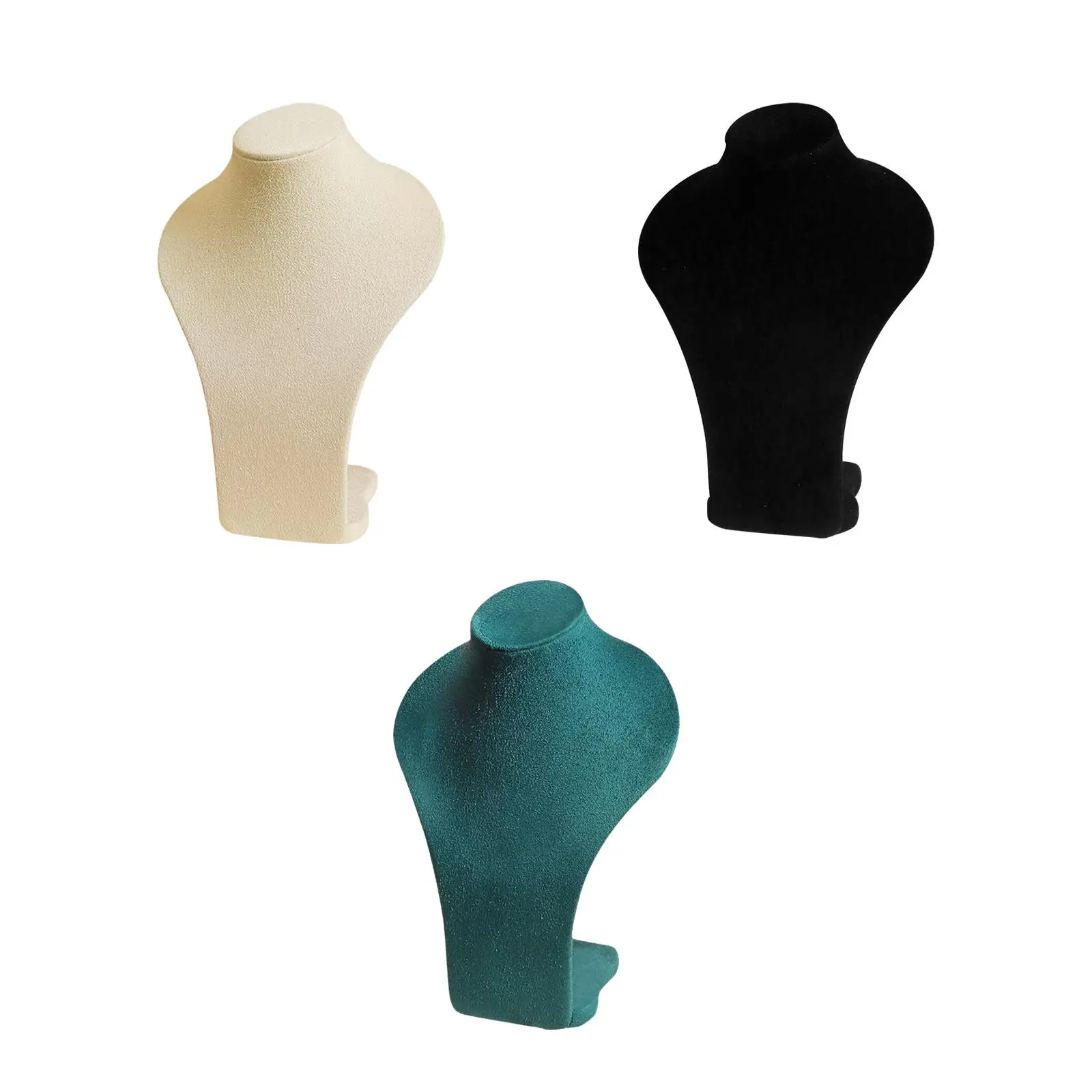 

Necklace Organizer Stand, Velvet Mannequin Design for Jewelry Presentation on