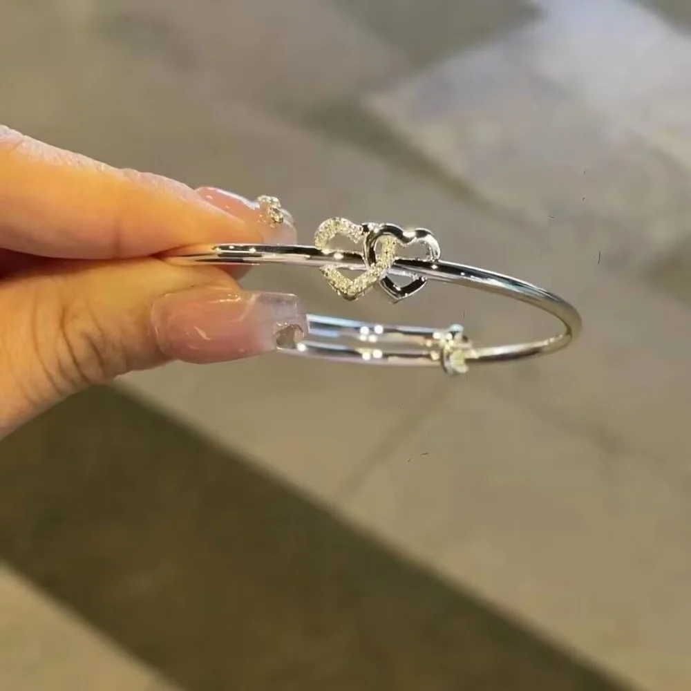 Elegant Bowknot Open Bracelet Mobius Tassel Butterfly Chain Jewelry Accessories Double Layer Adjustable Bracelet Women