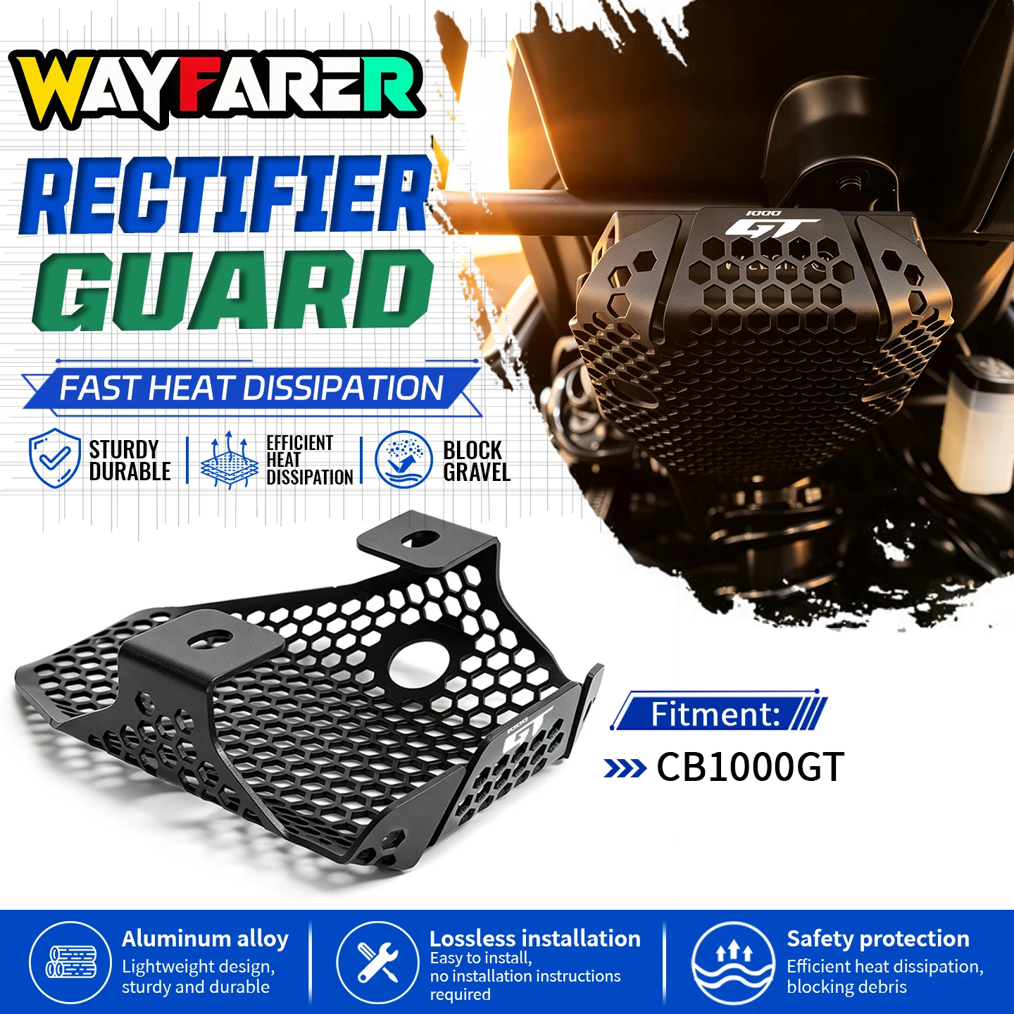 For CB1000GT CB1000 GT CB 1000 GT 1000GT 2026+ Motorcycle Rectifier Guard Radiator Grill Guard Protection Cover