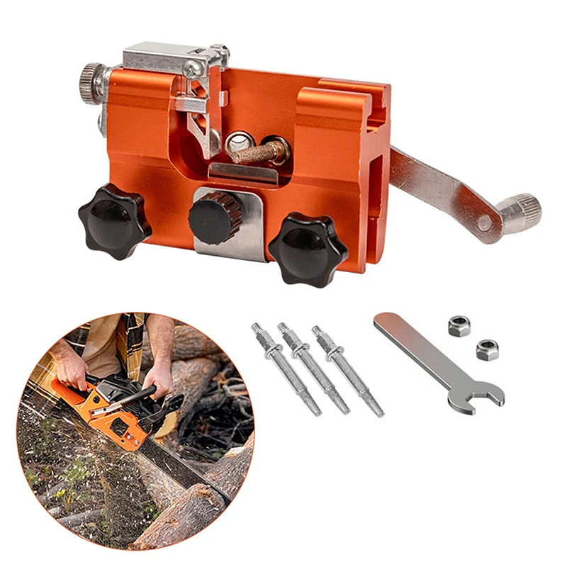 Portable Manual Chainsaw Sharpener Home Hand Crank Woodworking Chainsaw Sharpening Jig Electric Chainsaw Saw Blade Sharpener
