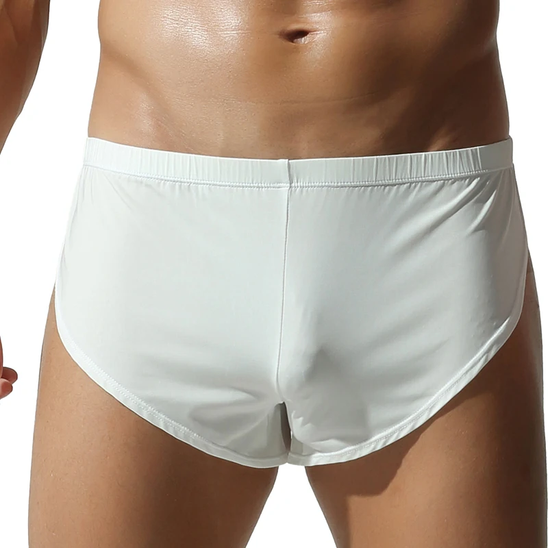 TAUWELL Herren Modische Atmungsaktive Eisseide Haushose Hochgeschnittene Lässige Boxershorts Arro Hosen Bequeme Lounge-Bekleidung – Detail 9