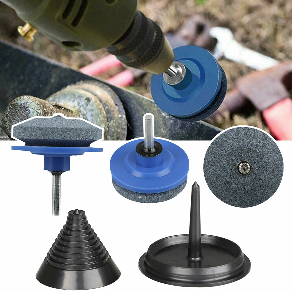 Mower Blade Balancer Sharpener Set For Lawn Mower Tractor Repair Maintenance Garden Tools Useful Sturdy And Durable Gardening