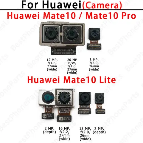 Front and Rear Back Camera For Huawei Mate 10 Pro Lite Mate10Lite Main Facing Camera Module Flex Cable Replacement Spare Parts