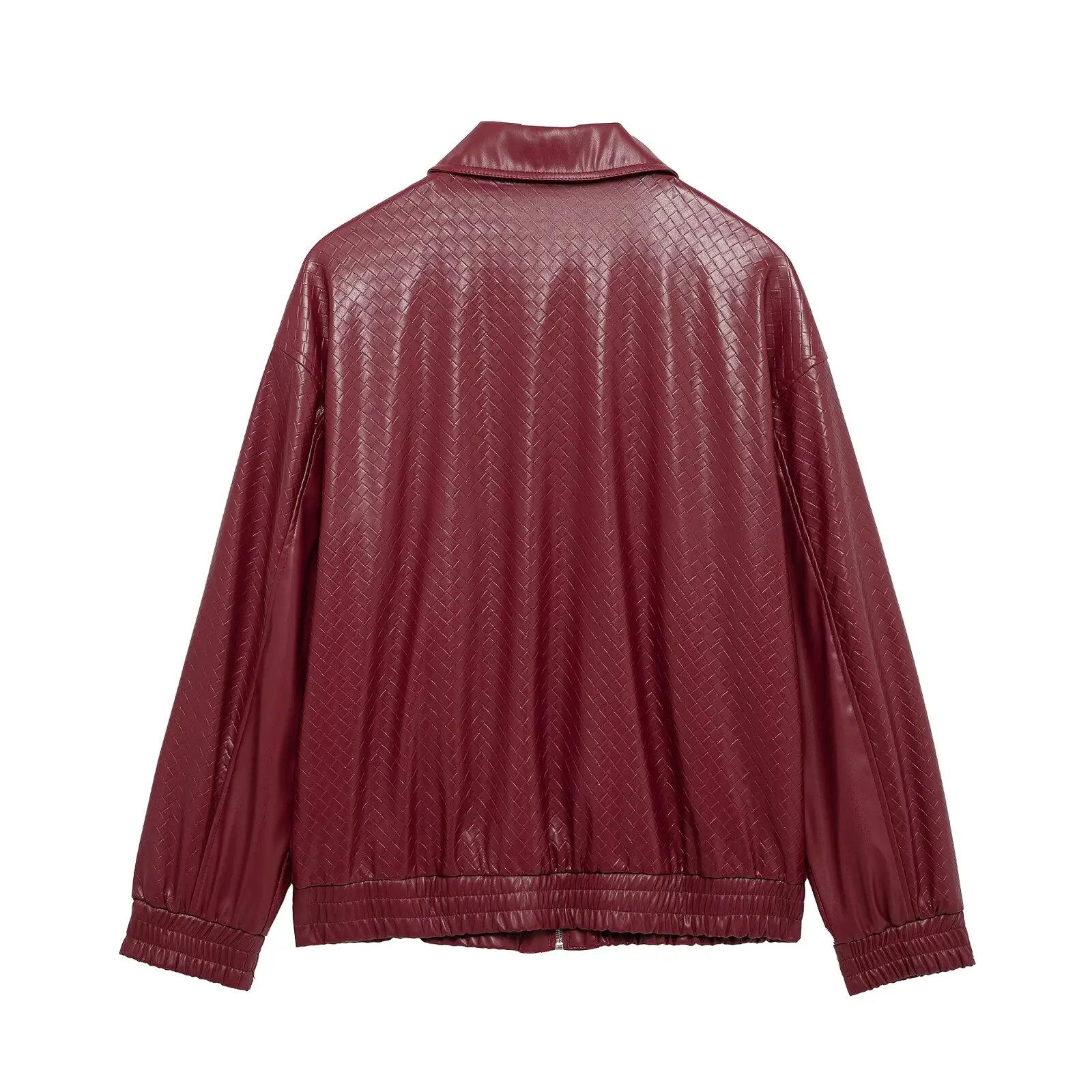 レトロスタイルの女性のルーズフィットパイロットジャケット人工皮革アウターウェア秋の新着ファッショナブルなポリエステルコート