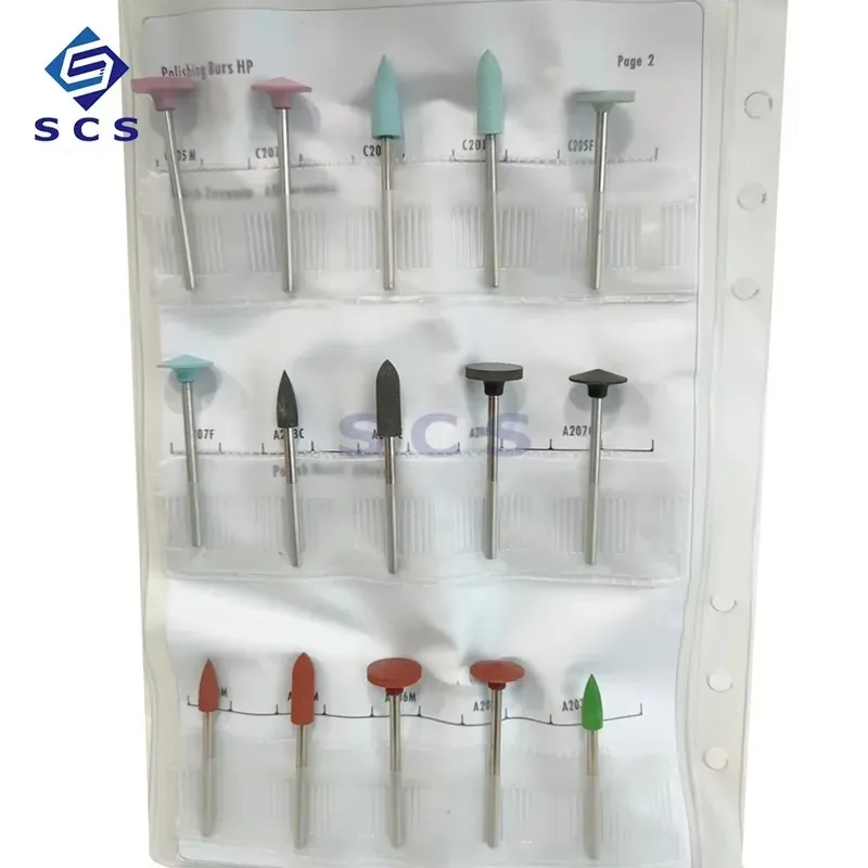 SCS Manual Medical Instrument Kit Shanks Mandrels Collection Polishing Burs Set