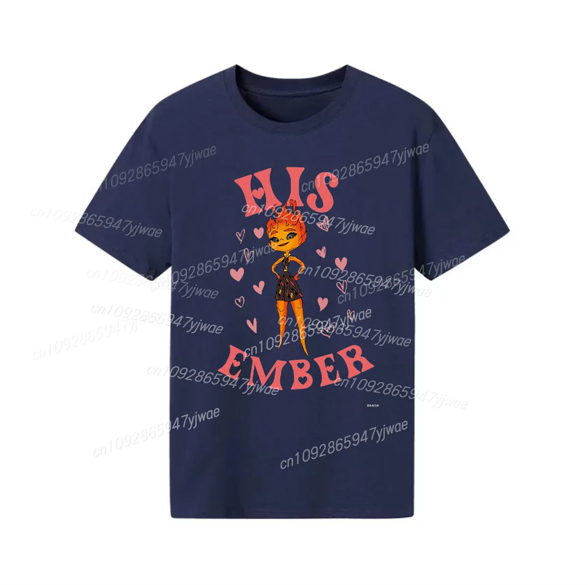 ديزني عنصري الجمر ووايد زوجين الجرافيك تي شيرت س الرقبة مريحة القطن قصير الأكمام المرأة الترفيه عطلة أعلى