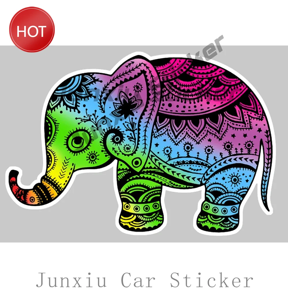 Vintage Aircraft Elephant Colourful Multicolore Sticker For Garage Door Car Body Locker Pvc Outdoor Motorcycle Accessories