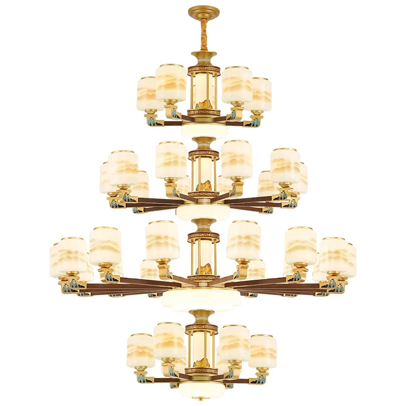 

Zhongshan, lamps, new Chinese wrought iron living room, chandelier