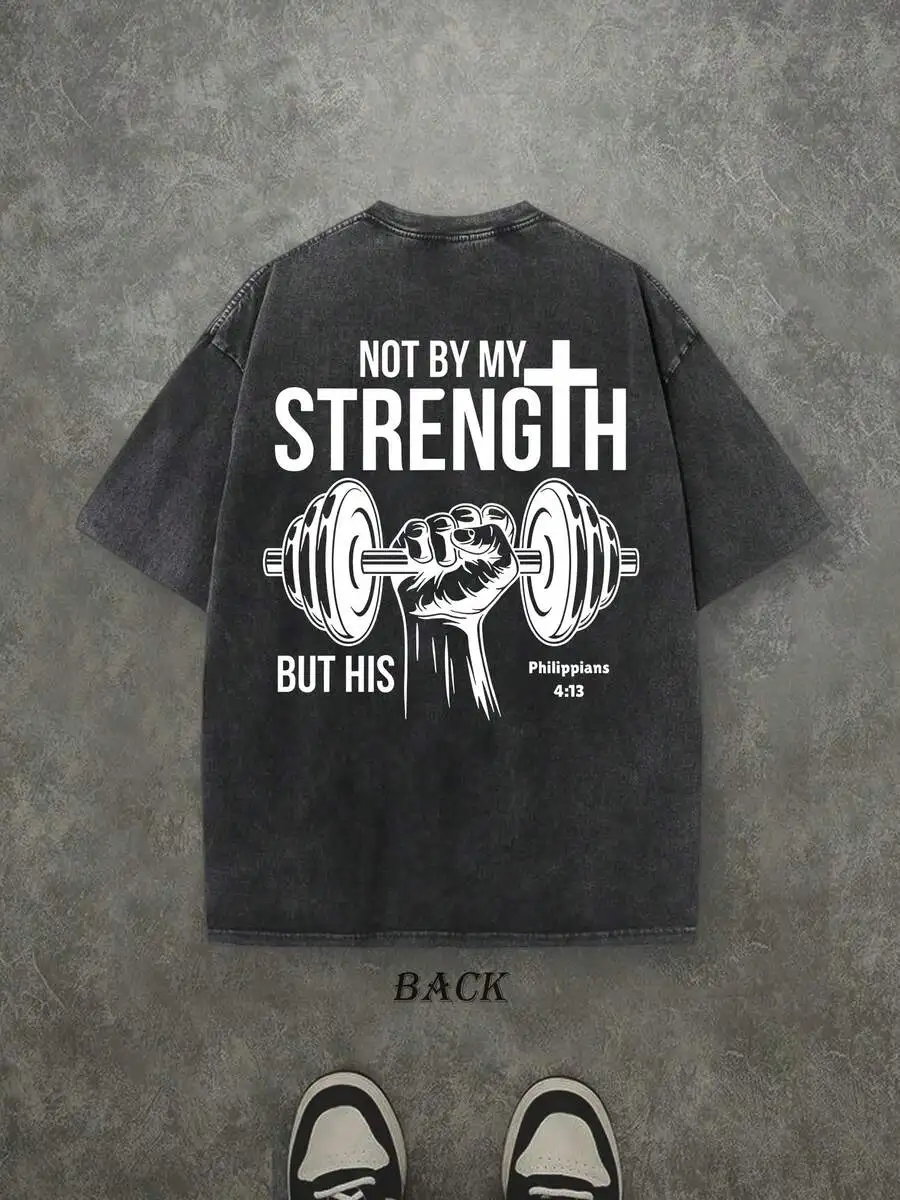 Heavyweight Washed Cotton T-Shirt Unisex Vintage Streetwear Double-Sided 