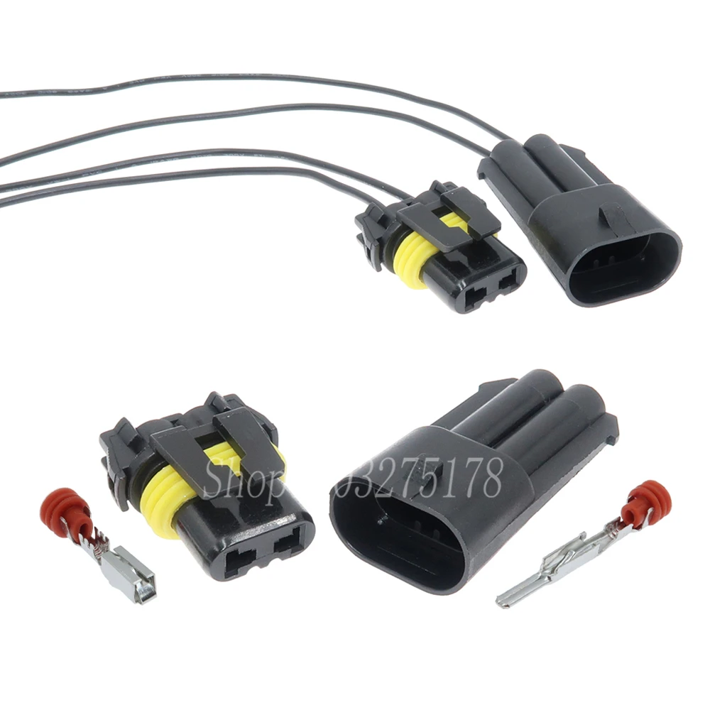 

1 Set 2 Pin 12084167 12059181 12059183 Car HID Wire Socket 9006 Ballast Automotive Waterproof Wiring Terminal Connector