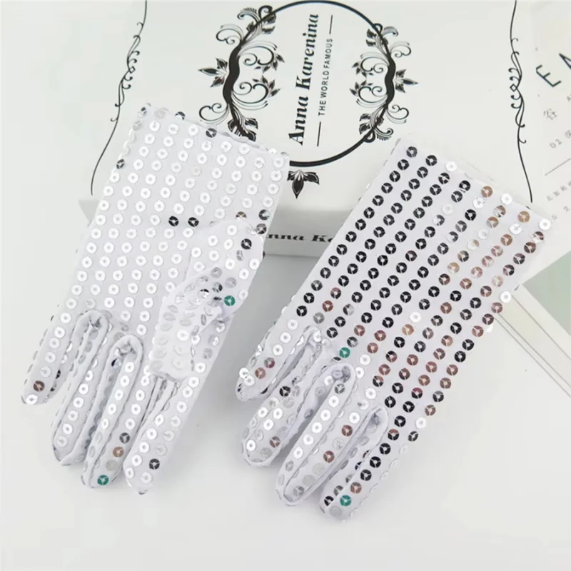 1 Pair of Children's Performance Sequin Gloves, Dance Competition, Dance Performance, Party Performance, Exquisite Children