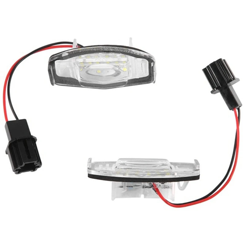 2Pair Car Led License Plate Light License Plate Light Lamp For Honda Civic Honda Accord Black