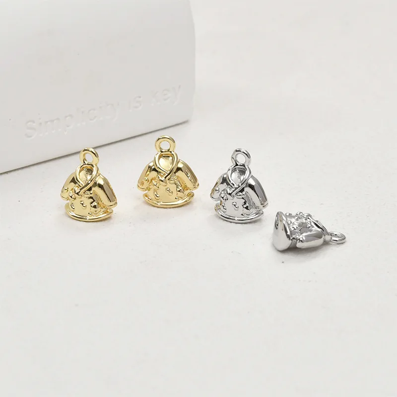 Copper-plated 14k Gold Blessing Clothes Ancient Clothing Fa Cai Red Envelope Pendant DIY Bracelet Necklace Jewelry Accessories