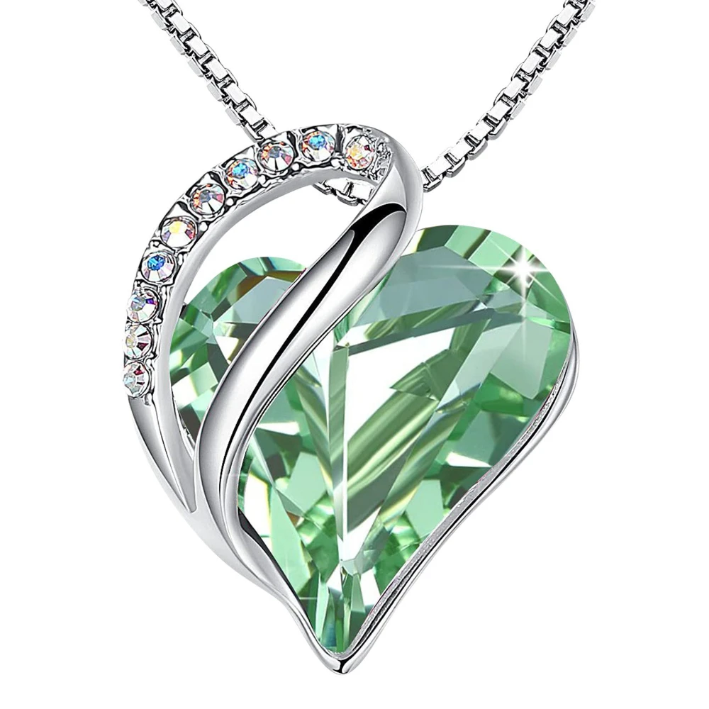 

Fashion Ocean Heart Necklace For Women Zircon Multicolor Love Necklacet copper plating18Kgold Casual Party collares para mujer