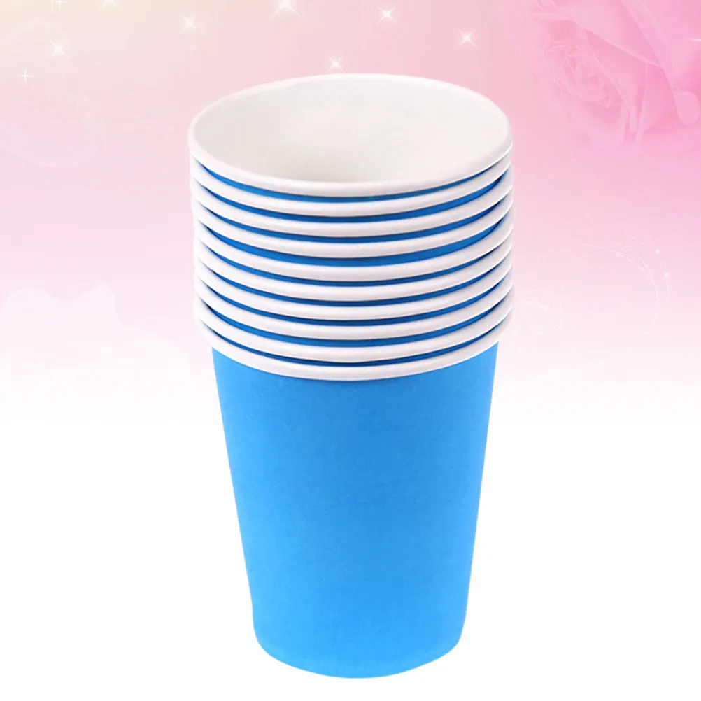

100 шт. одноразовых бумажных стаканчиков, утолщенные, разноцветные, для детского творчества, рукоделия, декора класса, проектов, вечеринок