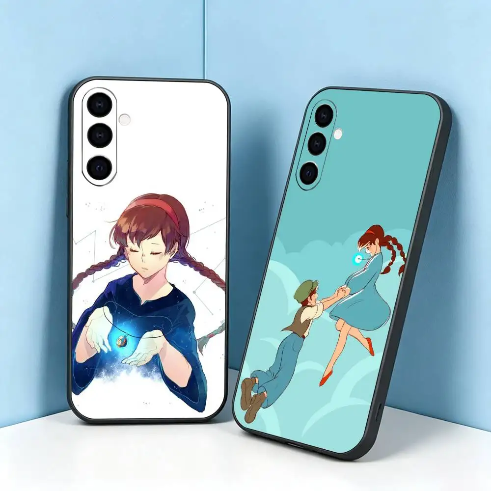 Castle in the Sky-S Animate  Phone Case For Samsung Galaxy A73,A72,A71,A70,A53,A52,A51,Soft Silicone Black Cover Gift