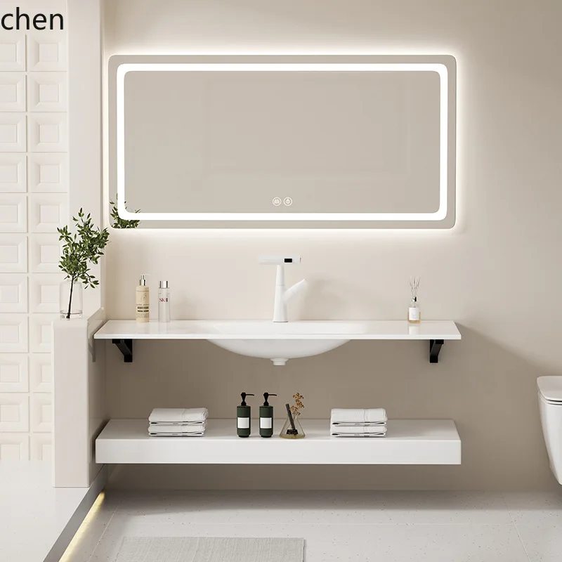 HT Rock Board Heat-Bending Integrated Wash Basin Countertop Seamless Wash Basin Wash Basin Home Improvement Bathroom Countertop