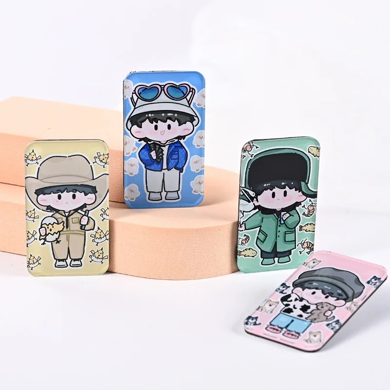 Custom-made acrylic refrigerator magnets featuring celebrity, cartoon, and anime designs; unique cultural