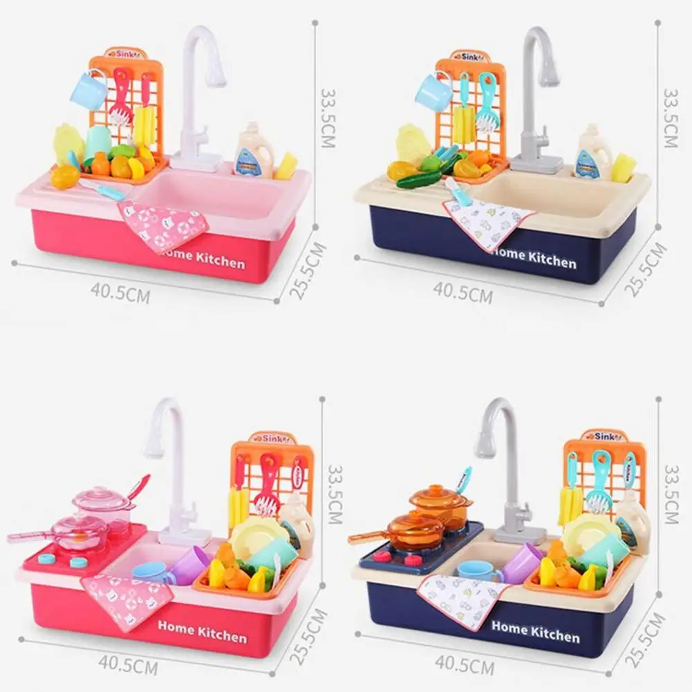 Robinets rotatifs, jouets pour lavabo, 1 ensemble de 28 ou 22 pièces, Circulation de stockage de grande capacité, Simulation étanche, scénarios de cuisine