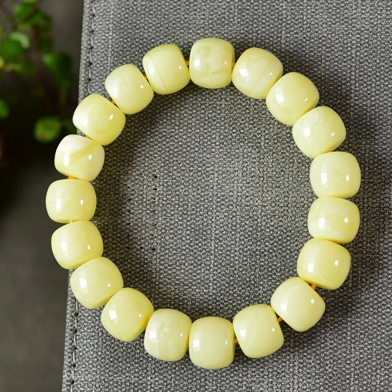 

Natural Russian Material Flower Honey Single Circle Beeswax Old Type Bracelet No Optimization White Flow