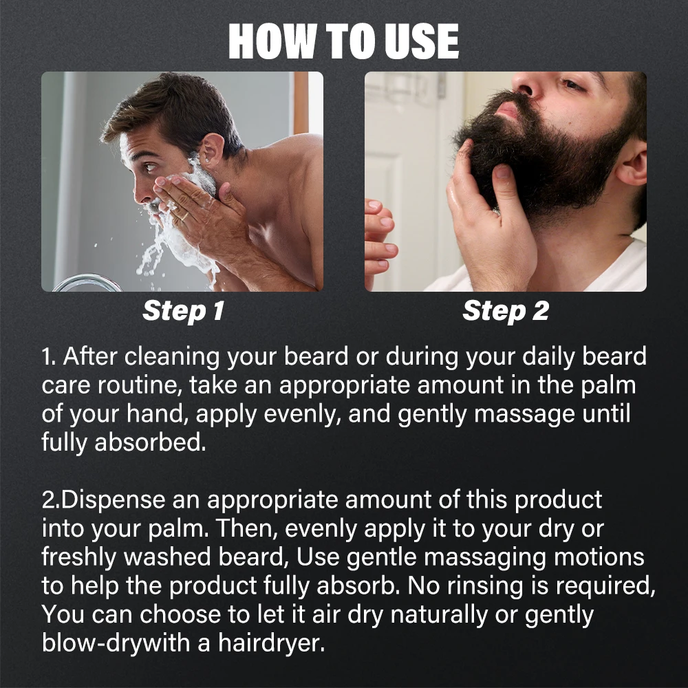 EJW Beard Care Set, Sandalwood Beard Shampoo and Beard no-rinse conditioner- Softens & Strengthens Beard, with Argan and Jojoba. view 5