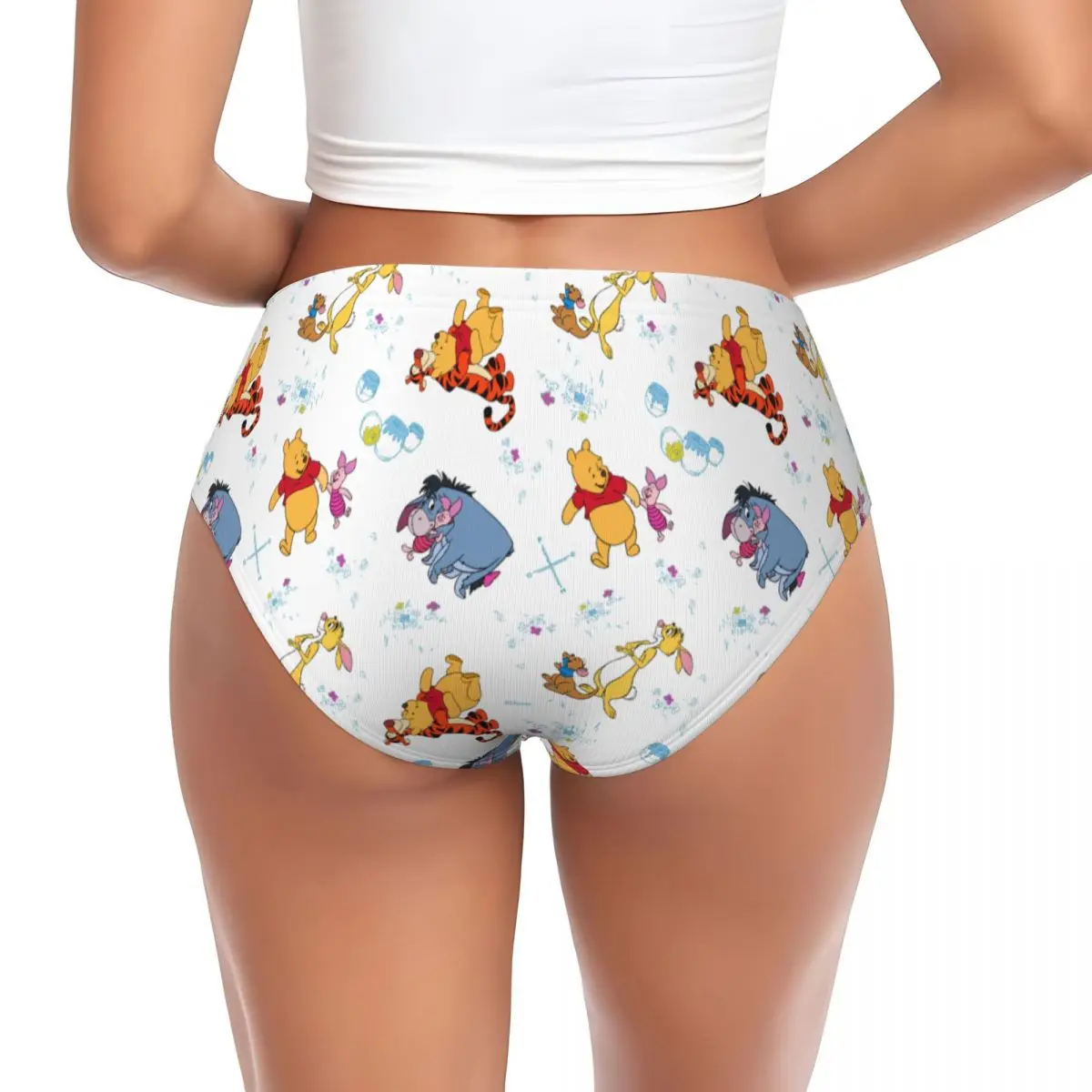 Winnie The Pooh Hanging With Friends Women's Underwear Brief Soft Ladies Panties Briefs