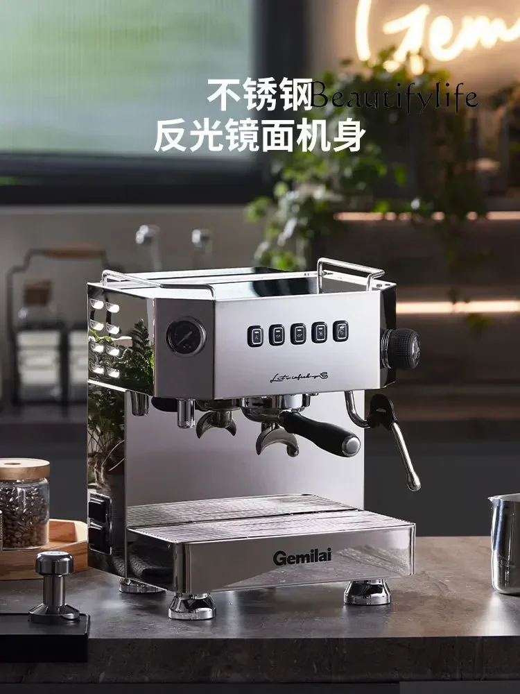 Household coffee machine Semi-automatic commercial espresso professional freshly ground milk tea shop