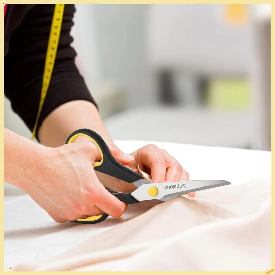 Scissors Set of 6-Pack, 8" Scissors All Purpose Comfort-Grip Handles, Sharp Scissor for Office Home School Craft Sewing