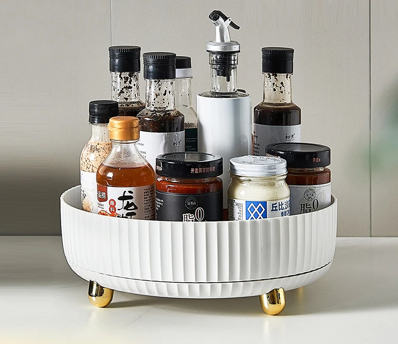 Lazy Kitchen Multi-function Turntable Organizer, Rotating Spice Rack, Plastic for Cabinet, Pantry, Kitchen Countertop Storage