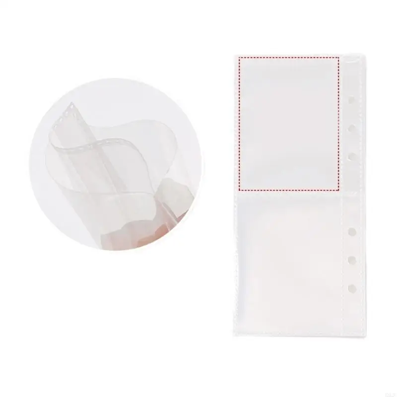 6 Rings PVC Card Photo Album Covers OR 6 Hole Punched Card Sleeve K92C