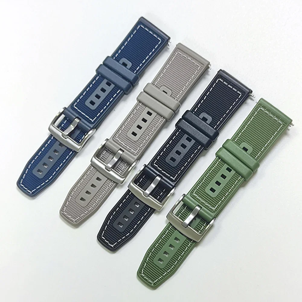 Realme Watch 3 pro 2 pro s pro,22mm用のナイロンとゴムの複合ブレスレットベルト,ビジネスウォッチアクセサリー