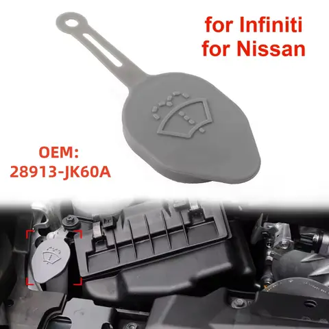 인피니티 G25 G35 QX50, 닛산 무라노 370Z 350Z 용 자동차 앞 유리 와이퍼 세척액 저장 탱크 캡 덮개 28913-JK60A