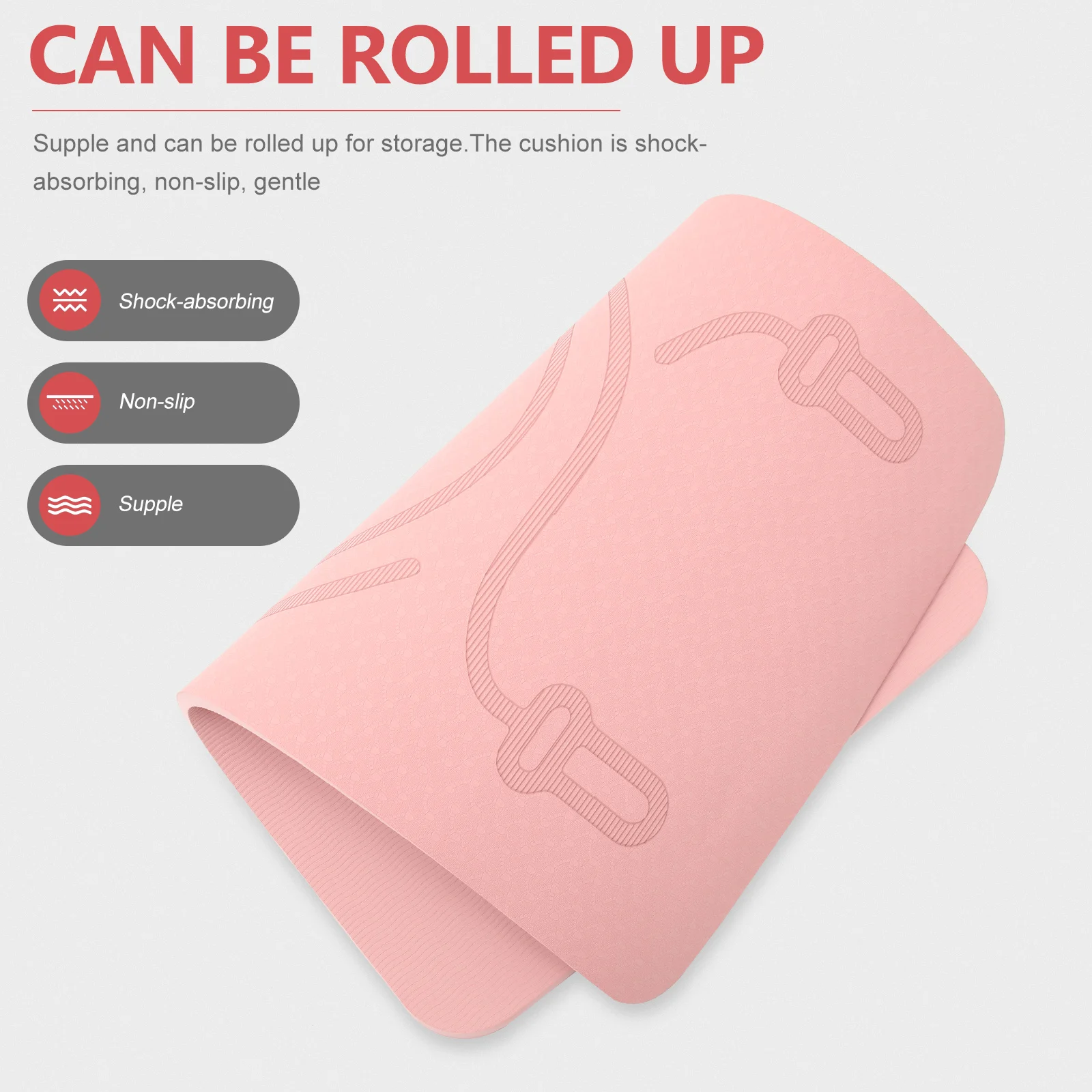 

Non-Slip Jumping 4Mm Tpe Exercise For Yoga Home Workout Portable Fitness Mat Multi-Function Skipping Household Sports