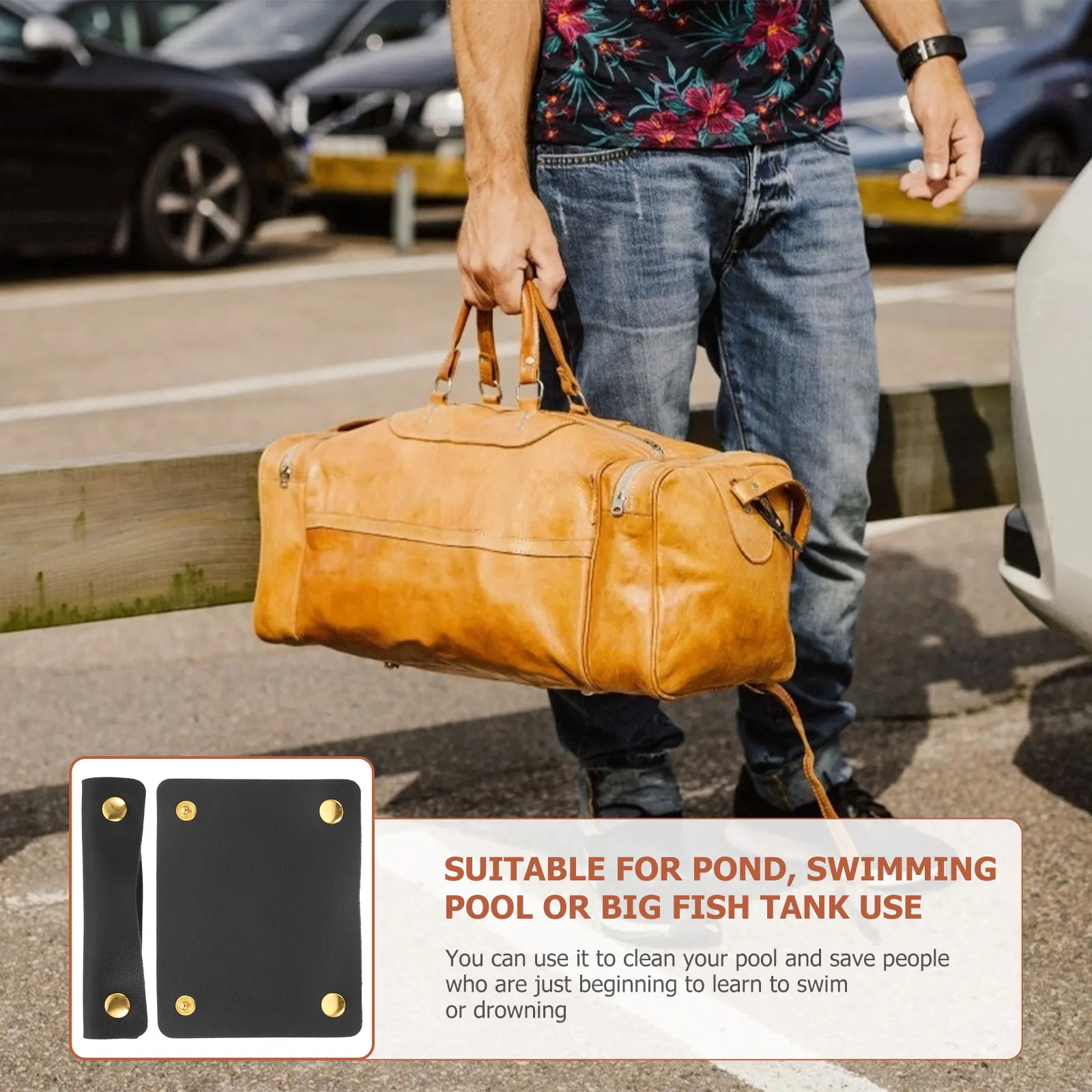 

2pcs Bag Covers Pu Durable Shopping Canvas Bag Hand Protective Covers Protectors For Grocery Carrier Basket Hand Grips