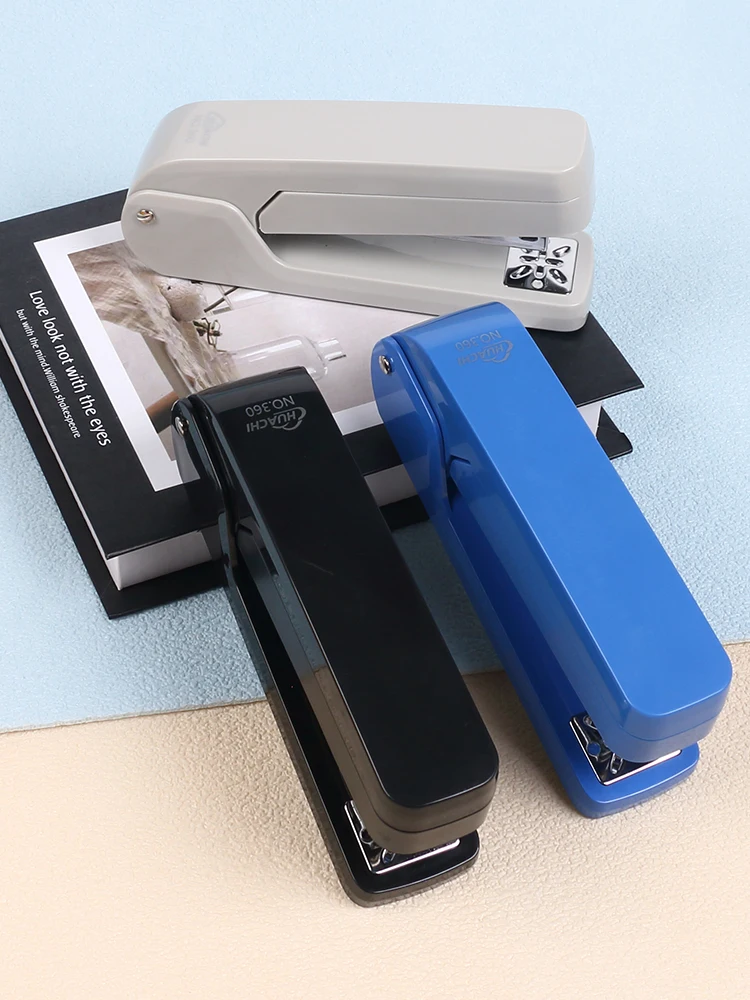 Agrafeuse rotative à 360 degrés, papeterie de bureau d'affaires, fournitures de reliure scolaires et de salle de classe, agrafeuse de capacité de 25 feuilles de papier