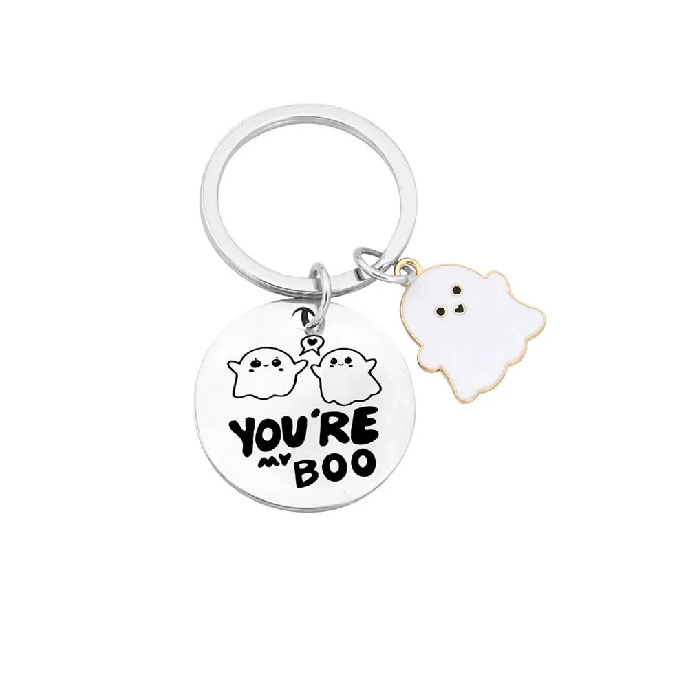 Gift for Her Couple Funny Valentines Gifts for Boyfriend Cute Halloween Boo Gift for Birthday Wedding Christmas Ghost Keychain