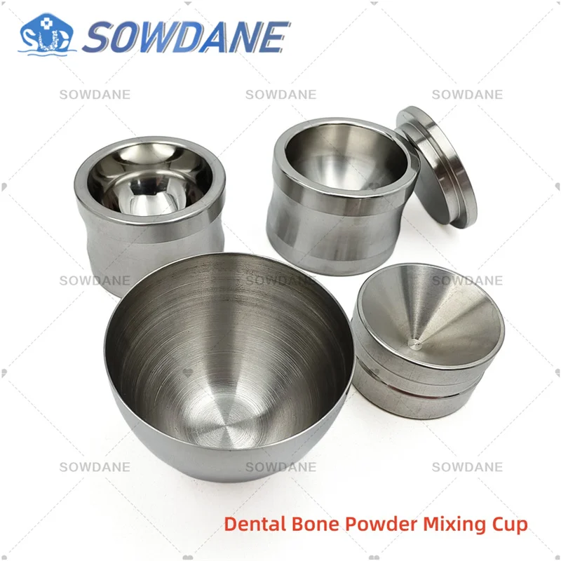 

1pc Dental Implant Bone Powder Mixing Cup Bowl Autoclavable Dental Lab Instrument Tool Bone Well Stainless Steel Light Weight