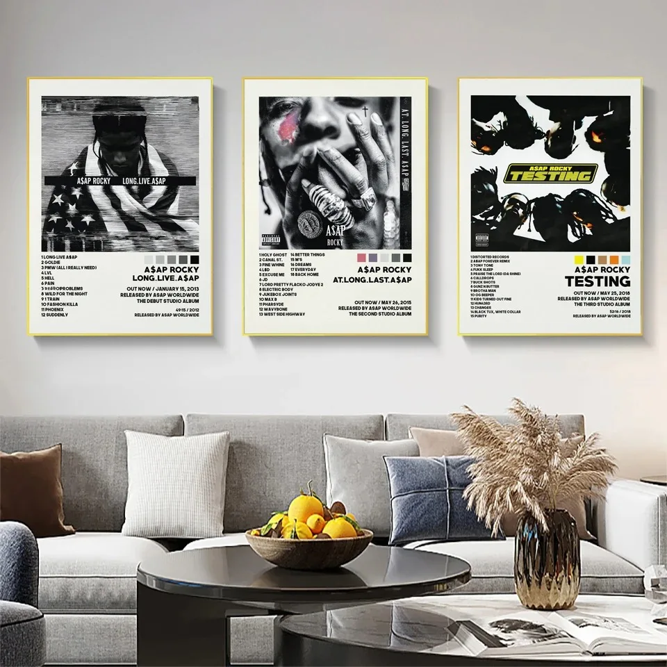 New ASAP Rocky Testing Live Love D.M.B.Tracklist Music Album Cover Poster Prints Wall Art Painting Picture Photo Room Home Decor