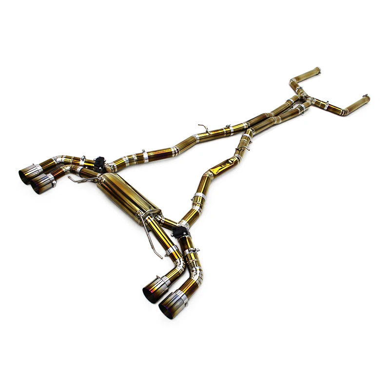 OEM Titanium Catback Exhaust System For BMW M5 F90 4.4T 2018-2023 Motorsport Muffler Valvetronic Burnt Gold Tips