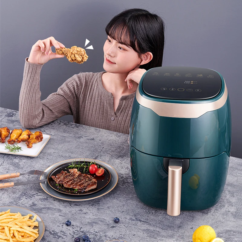 8L Household Large Capacity Air Fryer Intelligent Oil-Free Multifunctional Electric Fryer Microcomputer LED Touch