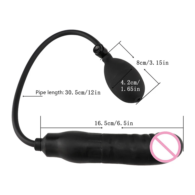 For Men & Women Premium Comfort Dilator Inflatable Anal Plug With Metal Ball Extra Large Prostate Massager G-Spot Stimulator - view 6