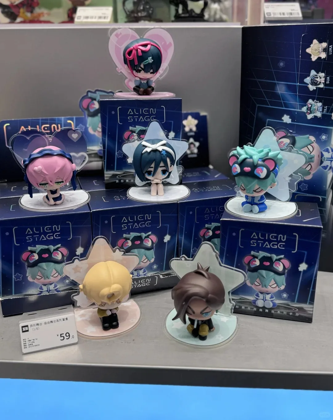

In Stock Alien Stage Blind Box Till Luka Mizi Sua Free Stage Collection Action Figure Set Gift Souvenir Home Decor Anime Merch